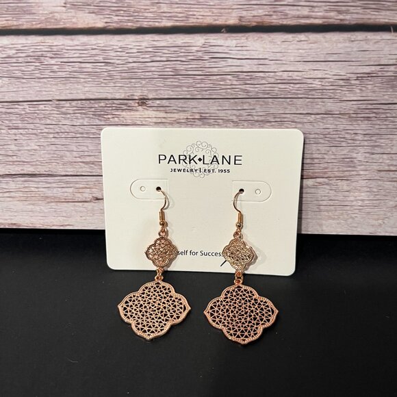 Park Lane Moroccan style gold chandelier MOANA PIERCED EARRINGS - Picture 3 of 3